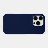 ミッドナイトネイビーブルー 無地 iPhoneケース (裏面横)
