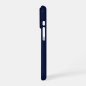 ミッドナイトネイビーブルー 無地 iPhoneケース (左側面)