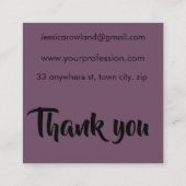 ミッドナイトハロウィーンこうもり スクエア名刺 (裏面)