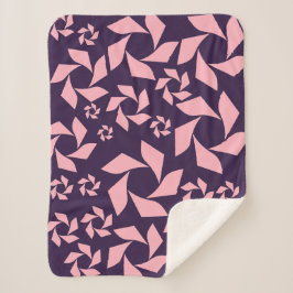 ミッドナイトバイオレット&ストロベリークリームスパイラルブランケット シェルパブランケット