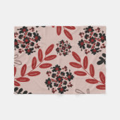 ミッドナイトバラガーデン – ミニマルフローラ毛布 フリースブランケット (正面(横))