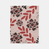 ミッドナイトバラガーデン – ミニマルフローラ毛布 フリースブランケット (正面)