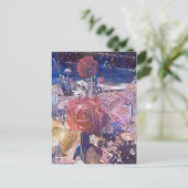 ミッドナイトバラガーデンA.I.エンハンスドフォトポスター ポストカード (スタンド正面)