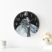 ミッドナイトバラ妖精のウォールクロック ラージ壁時計 (ホーム)