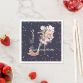 ミッドナイトバラ金ゴールドサンダルキンセアニラ スタンダードカクテルナプキン (インサイチュ)