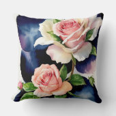 ミッドナイトバラ クッション (正面)