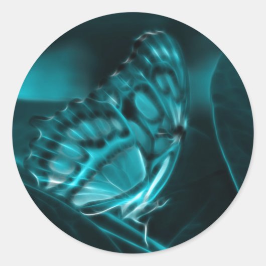 ミッドナイトパッションブルーバタフライキス ラウンドシール (正面)