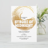 ミッドナイトパーティーブラック金ゴールド大晦日 招待状 (スタンド正面)
