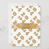 ミッドナイトパーティーブラック金ゴールド大晦日 招待状 (裏面)