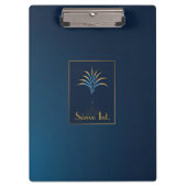 ミッドナイトパームコレクションネイビーブルー クリップボード (正面)