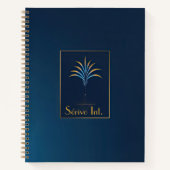 ミッドナイトパームコレクションラグジュアリーネイビーブルー ノートブック (正面)