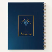 ミッドナイトパームコレクションラグジュアリーネイビーブルー ノートブック (裏面)
