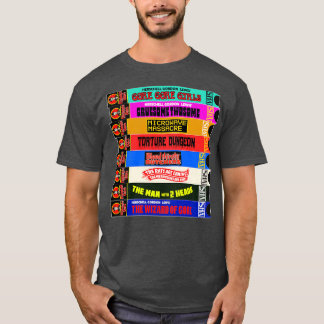 ミッドナイトビデオVHSカルトホラースタック Tシャツ