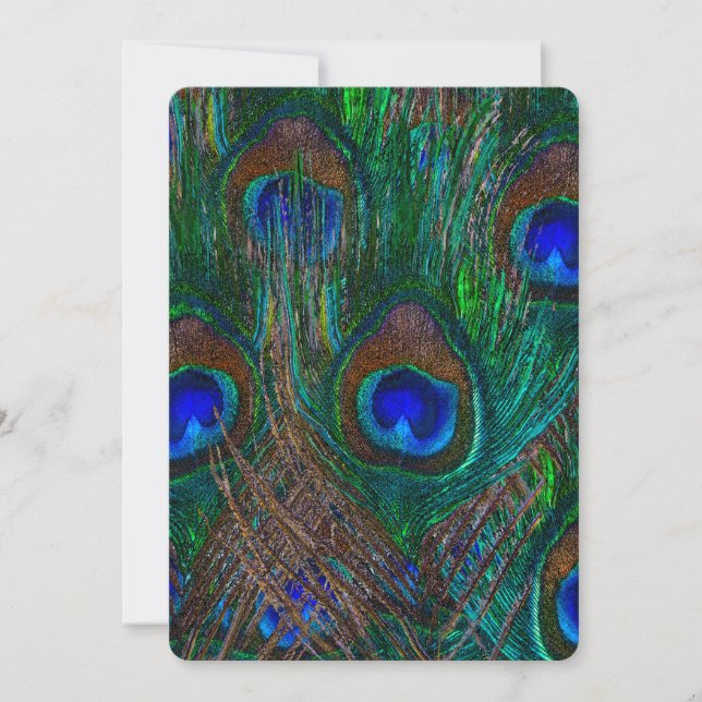 ミッドナイトピーコック羽毛エッチングスタイルデコール (正面)