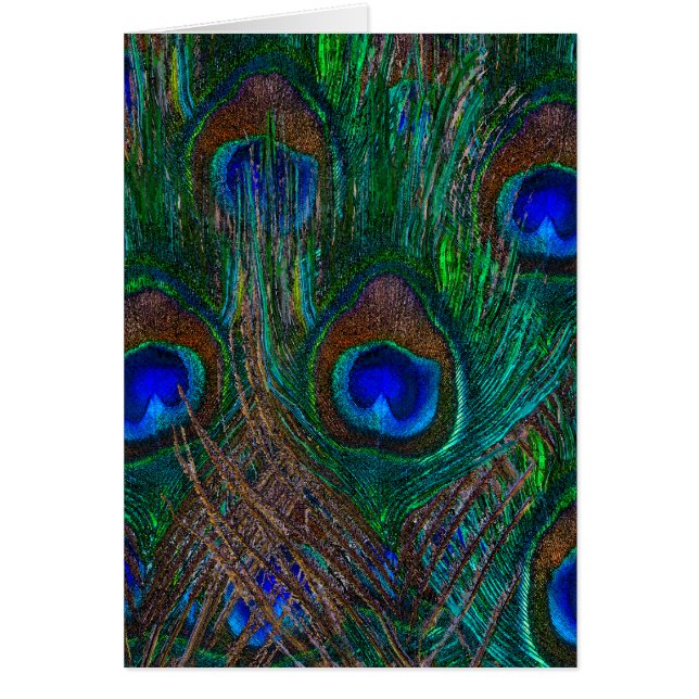 ミッドナイトピーコック羽毛エッチングスタイルデコール (正面)