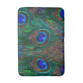 ミッドナイトピーコック羽毛エッチングスタイル バスマット (正面縦)