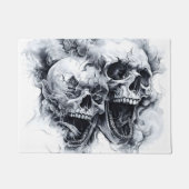 ミッドナイトファントムスカル ドアマット (正面)