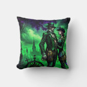 ミッドナイトフェルトミスト(SteamPunk): クッション (正面)