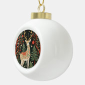 ミッドナイトフォレストクリスマスディアー セラミックボールオーナメント (右)