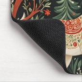 ミッドナイトフォレストクリスマスディアー マウスパッド (コーナー)