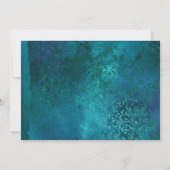 ミッドナイトフォレストファンタジーターコイズと金ゴールド結婚ズ サンキューカード (裏面)