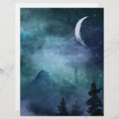 ミッドナイトフォレスト神秘的なスクラップブック紙 (正面/裏面)