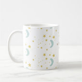 ミッドナイトフクロウの衛星と星カスタム文字 コーヒーマグカップ (左)