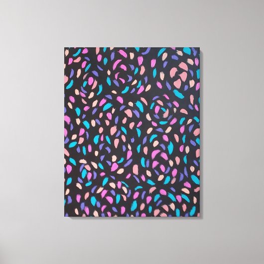 ミッドナイトフライトカラフルプリント キャンバスプリント (正面)