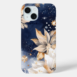 ミッドナイトフローラエレガンス電話ケース iPhone 15ケース