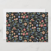 ミッドナイトフローララブ結婚式招待状 招待状 (裏面)