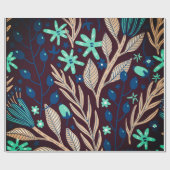 ミッドナイトフローラ ラッピングペーパー (フラット)