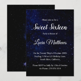 ミッドナイトブラックスターズSweet sixteen招待状 招待状