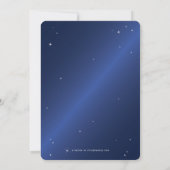 ミッドナイトブルーきらめくスパイダーウェブハローウィンパーティ 招待状 (裏面)