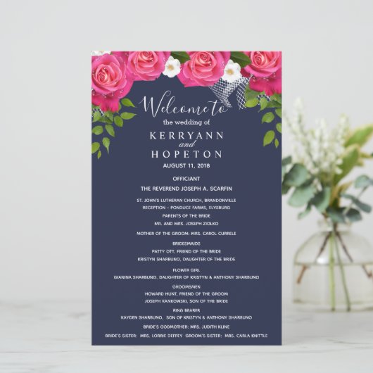 ミッドナイトブルーとピンクローズのプログラム (スタンド正面)