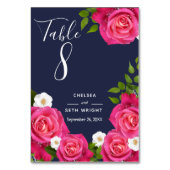 ミッドナイトブルーとピンクローズ結婚ズ – テーブル番号 (裏面)