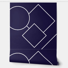 ミッドナイトブルーとホワイトシックモダンミニマリスト 壁紙