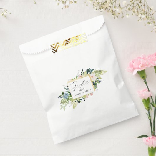 ミッドナイトブルーと赤面フローラ卒業 フェイバーバッグ (封をした状態)