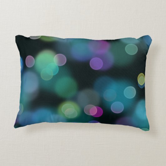 ミッドナイトブルーのクリスマストワイライトパターン アクセントクッション (裏面)