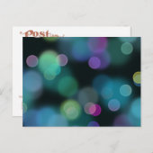 ミッドナイトブルーのクリスマストワイライトパターン ポストカード (正面/裏面)