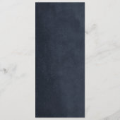 ミッドナイトブルーのストリングラ結婚イトのメニューカード メニュー (裏面)