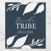 ミッドナイトブルーのブライドメイド提案ラベル ワインラベル (シングルラベル)