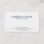 ミッドナイトブルーのリーガルライオン 名刺 (裏面)