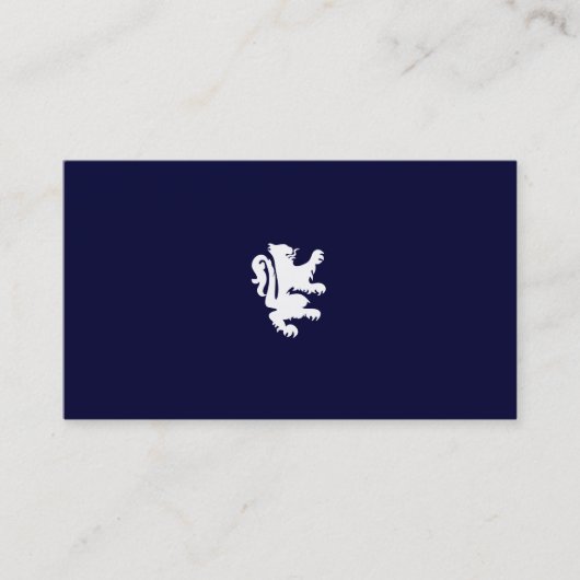 ミッドナイトブルーのリーガルライオン 名刺 (正面)