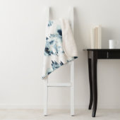 ミッドナイトブルーの森の水の色パターン シェルパブランケット (インサイチュ)