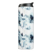 ミッドナイトブルーの森の水の色パターン タンブラー (回転左)