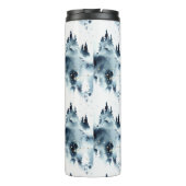 ミッドナイトブルーの森の水の色パターン タンブラー (裏面)