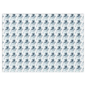 ミッドナイトブルーの森の水の色パターン テーブルクロス (正面(横))