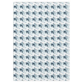 ミッドナイトブルーの森の水の色パターン テーブルクロス (正面)