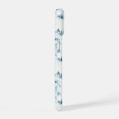 ミッドナイトブルーの森の水の色パターン iPhone 15ケース (右側面)