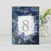 ミッドナイトブルーアネモネフローラ素朴美しい、 招待状 (スタンド正面)